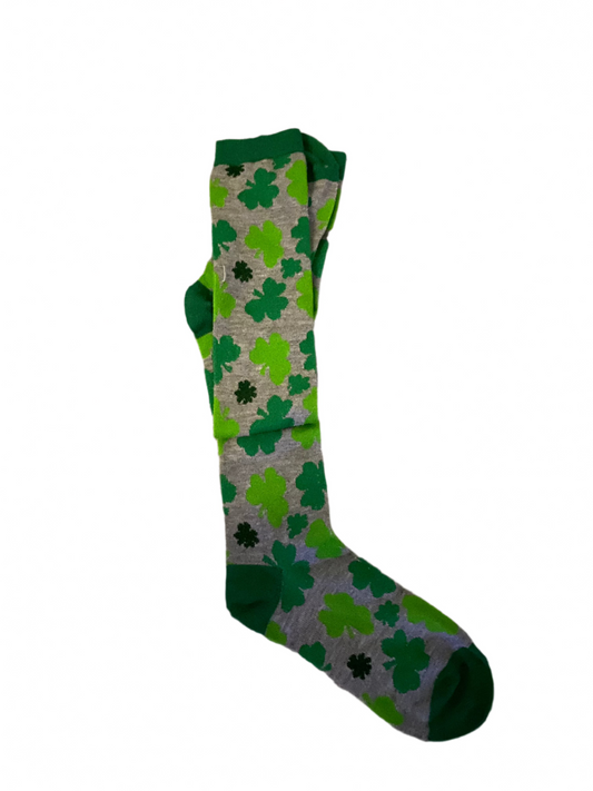 St Patrick Green Clover Socks